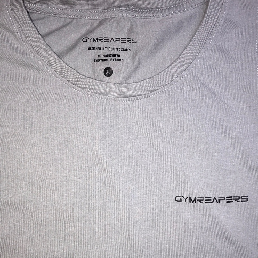 Gray Gymreapers Tank Top Minimalist Design